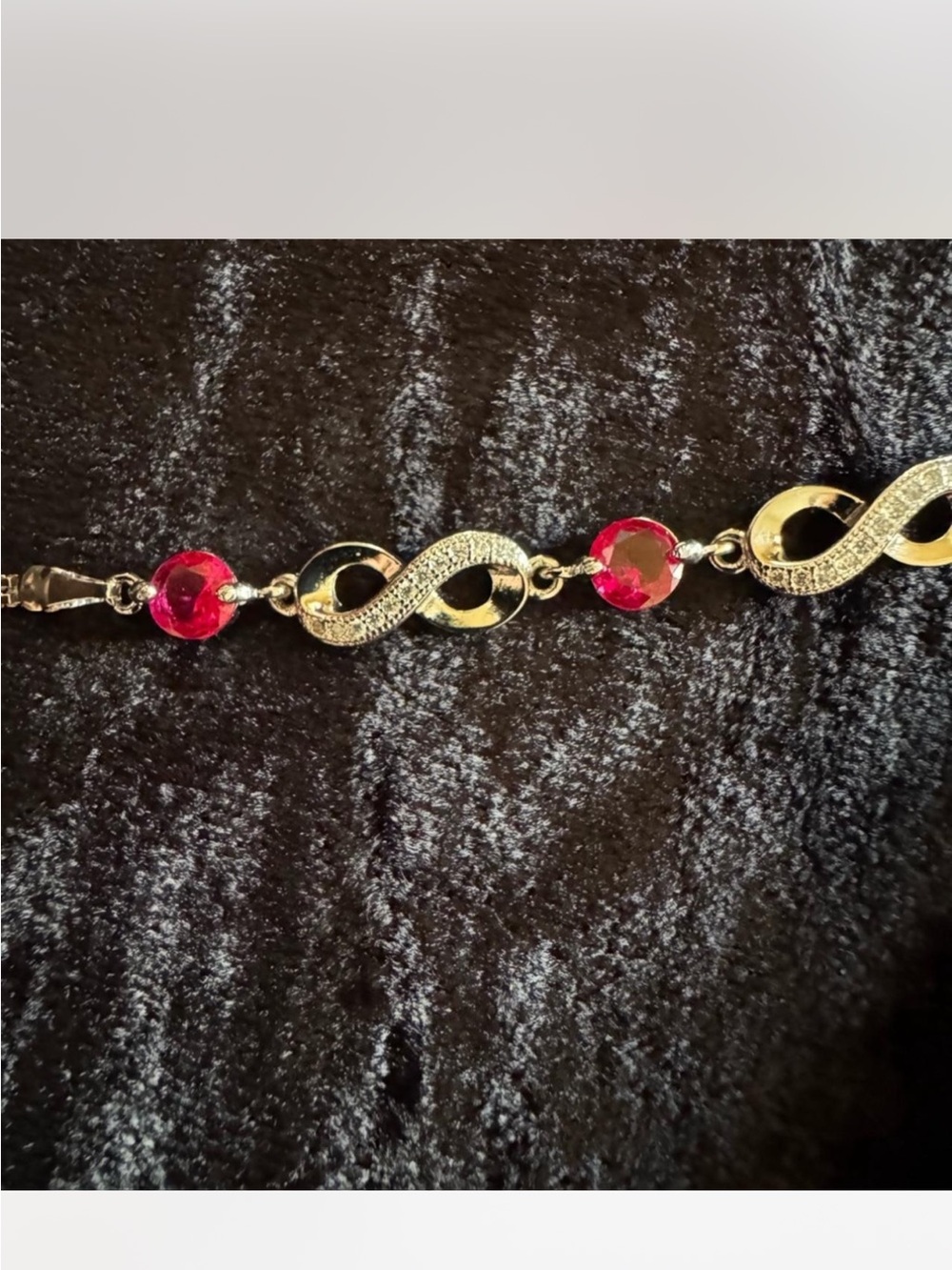Ruby genuinely certified Bracelet with Red Crystal Accents